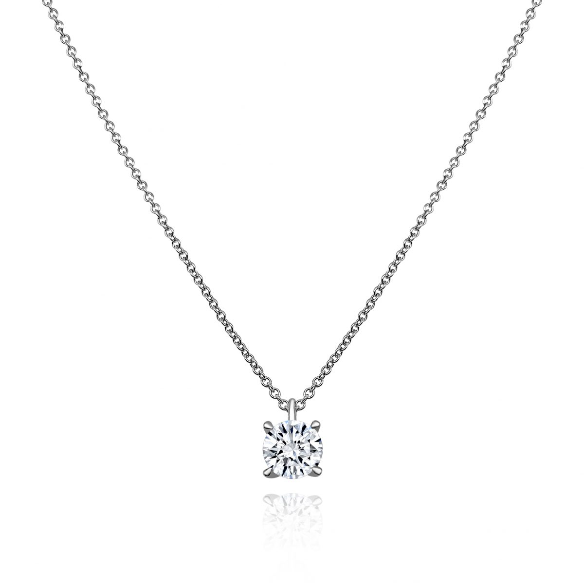 18ct White Gold Diamond Pendant