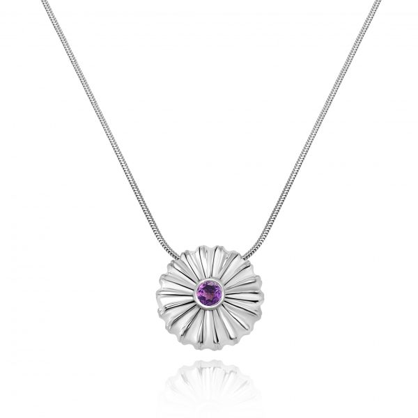 Cathal Barber Goldsmith Sterling Silver Amethyst Pendant