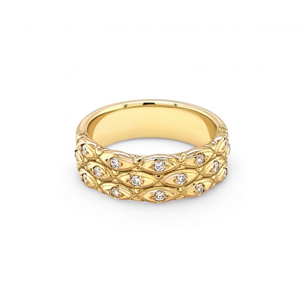 Cathal Barber Goldsmith 18ct Yellow Gold Diamond Ring