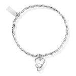 ChloBo Mini Cube Interlocking Love Heart Bracelet (SBCFB572)