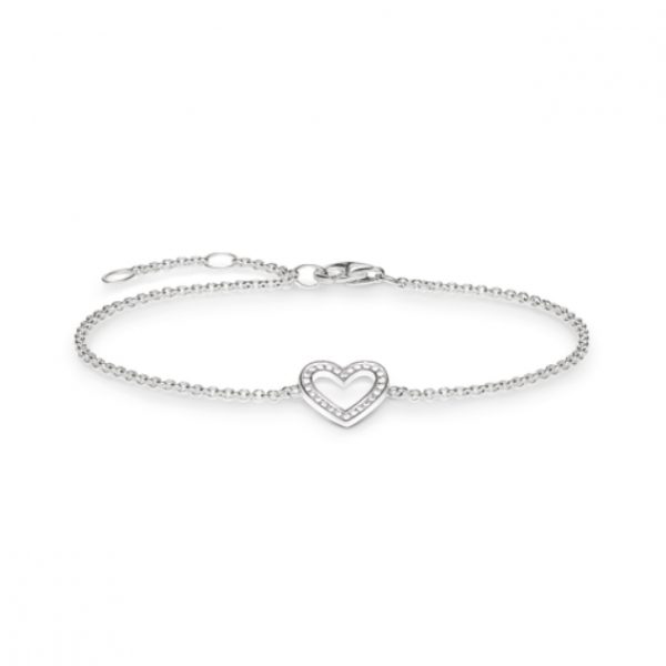 Thomas Sabo Pavé Open Heart Bracelet (A1553-051-14-L19.5V)
