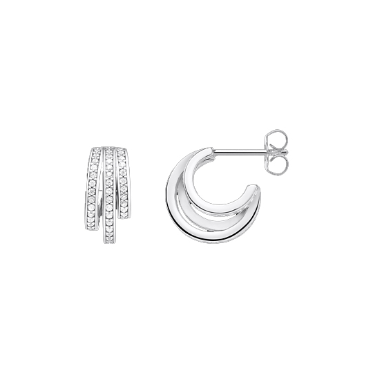 Thomas Sabo Triple Ring Hoop Earrings (CR652-051-14)