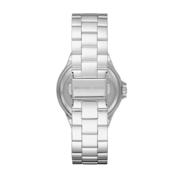 Michael Kors Lennox Pavé Logo Silver Tone Watch (MK7234)