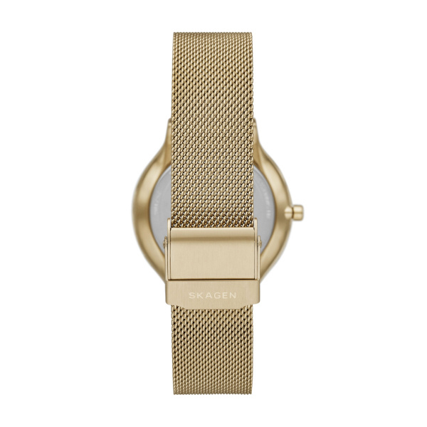 Skagen Freja Two-Hand Gold Stainless Steel Mesh Watch (SKW3027)