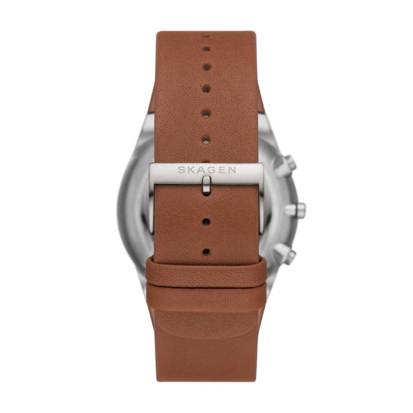 Melbye Chronograph Three-Hand Medium Brown Leather Watch (SKW6805)