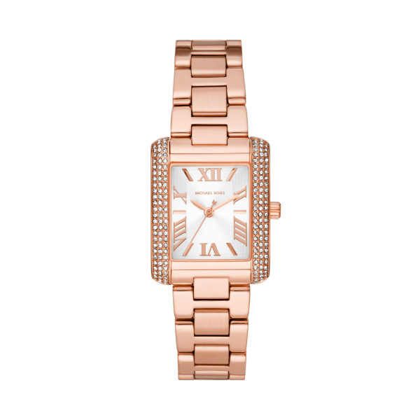 Michael Kors Mini Emery Pavé Rose-Gold Tone Watch (MK4641)