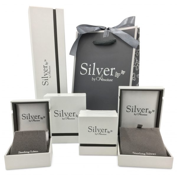 Absolute Jewellery Sterling Silver Cubic Zirconia Square Bracelet (SB126SL)