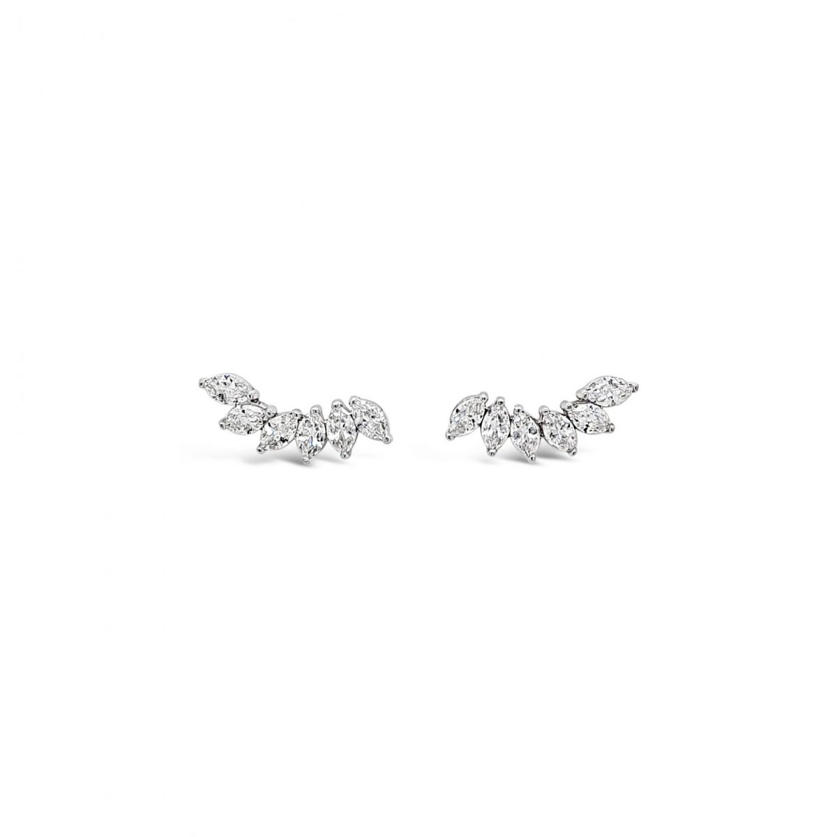 Absolute Jewellery Sterling Silver Leaf Ear Crawler (SE179SL)