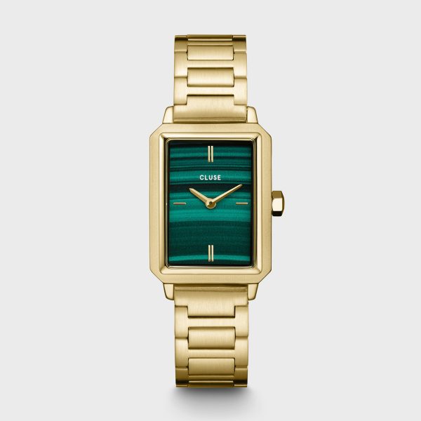 Cluse Fluette Steel Green and Gold Colour Watch (CW11502)