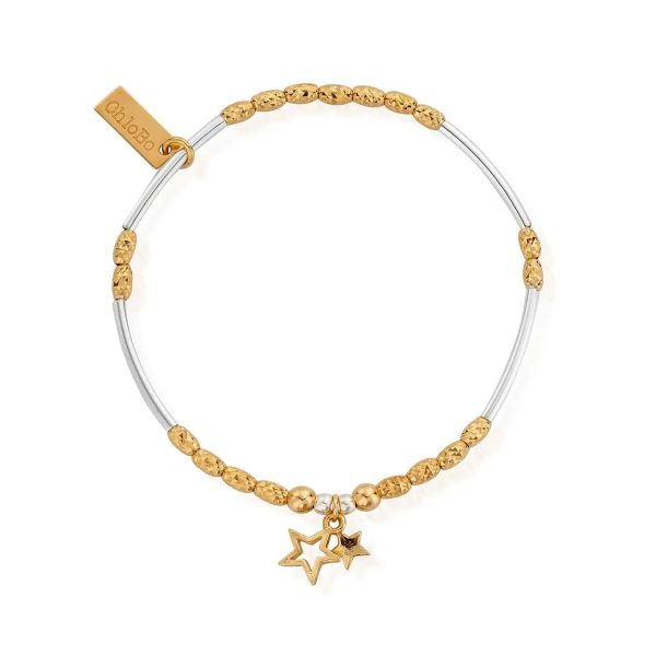 ChloBo Double Star Bracelet in Gold (GMBMNSR1128)