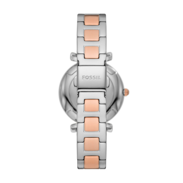 Fossil Carlie Three-Hand Date Two-Tone Stainless Steel Watch (ES5156)