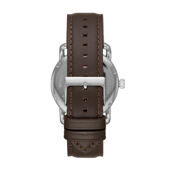 Fossil Copeland 42 mm Three-Hand Brown Leather Watch (FS5663)