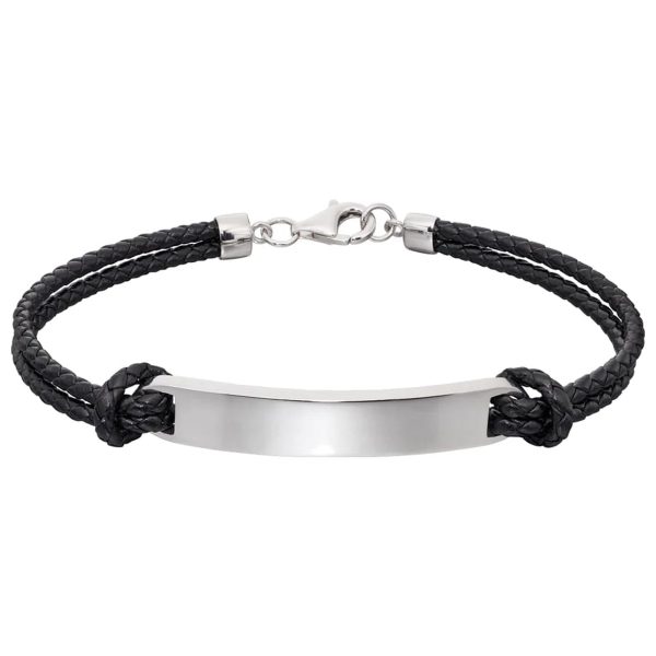 LITTLE STAR LOIC MENS LEATHER ID TAG BRACELET (LSB0348)