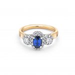 18ct Yellow Gold Sapphire & Diamond Ring