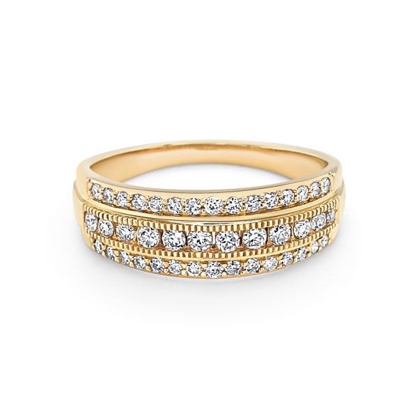 9ct Yellow Gold Diamond Ring