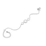 Newbridge Silverware Triple Circular Bracelet with Clear Stones (BR889) - Image 2