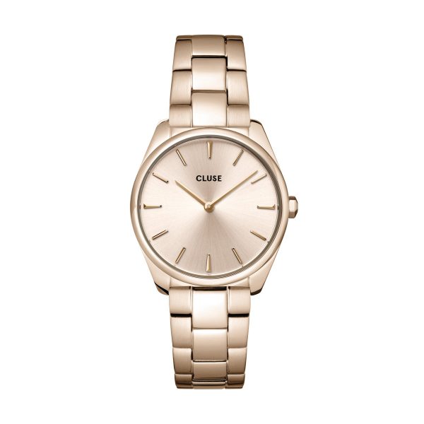 Cluse Féroce Petite Pink Gold Colour Steel Watch (CW11201)
