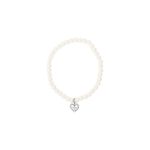 Absolute Jewellery Kids Silver Pearl Bracelet With Heart & Cross (HCB310)