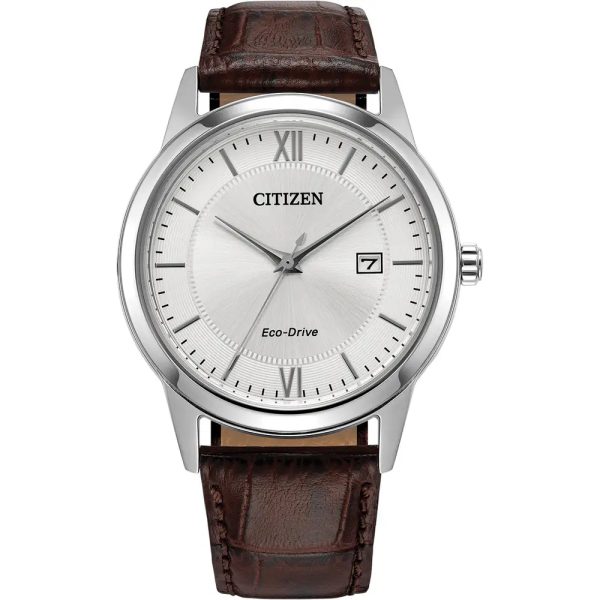 Citizen Men's Brown Leather Strap Watch (AW1780-25A)