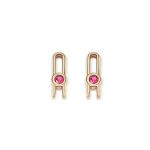 Cathal Barber Goldsmith 9ct Gold Ruby Earrings