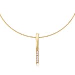 Cathal Barber Goldsmith 9ct Gold Diamond Bar Pendant