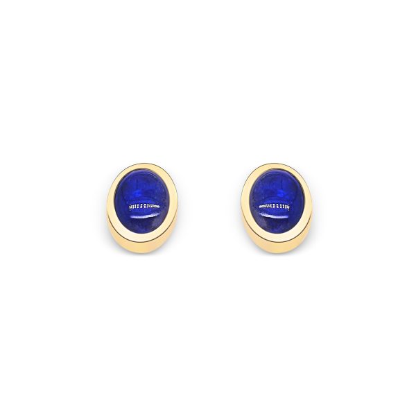 Cathal Barber Goldsmith 9ct Gold Lapis Lazuli Earrings