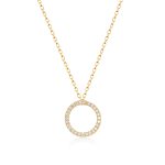 Cathal Barber Goldsmith 9ct Gold Circular Pendant Necklace