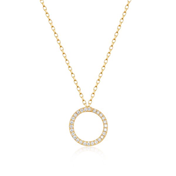 Cathal Barber Goldsmith 9ct Gold Circular Pendant Necklace