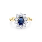 18ct Gold Oval Sapphire and Diamond Ring