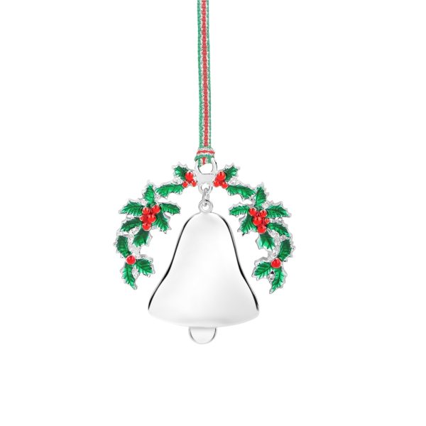Newbridge Silverware Bell and Holly Christmas Tree Decoration (LS905)