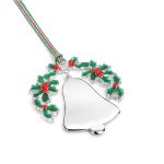 Newbridge Silverware Bell and Holly Christmas Tree Decoration (LS905) - Image 2