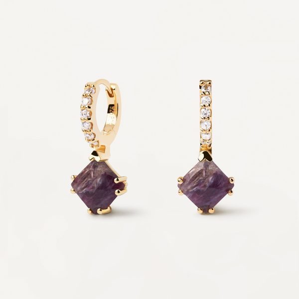 PDPAOLA Fuji Charoite Earrings (PG01-685-U)