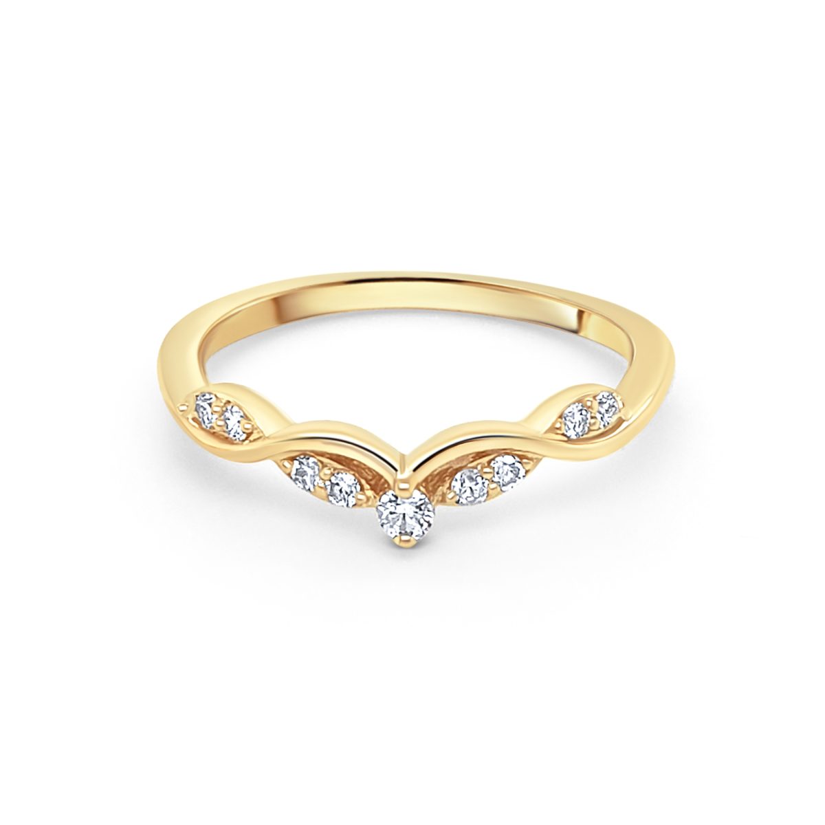 18ct Yellow Gold 9 Stone Eternity Ring