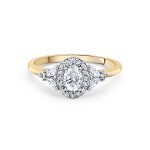 18ct Yellow Gold Halo Oval Engagement Ring (31359YW/54-18)