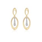 9ct Yellow Gold Diamond Earrings (E4537YW/15-10)