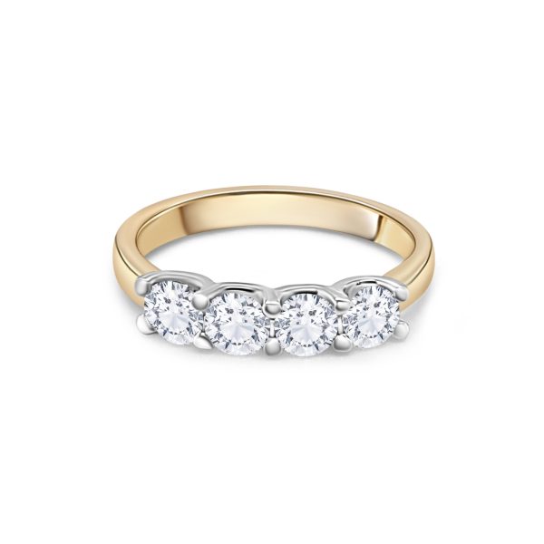 18ct yellow Gold Four Stone Eternity Ring (50M35YW/100-18)