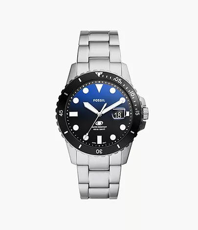 Fossil Blue Dive Three-Hand Date Stainless Steel Watch (FS6038)