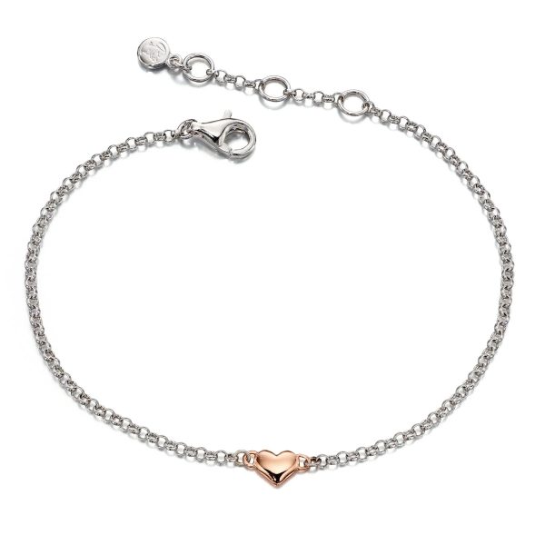 LITTLE STAR GEORGIANA ROSE GOLD PLATED SMALL HEART BRACELET (LSB0060)