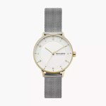 Skagen Riis Three-Hand Silver-Tone Steel Mesh Watch (SKW2912)