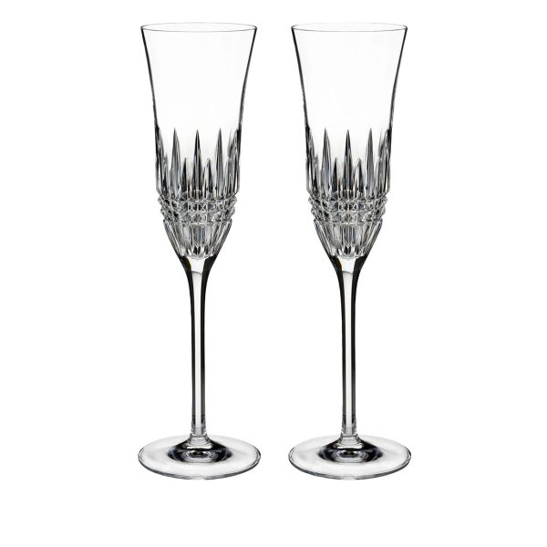 Waterford Crystal Lismore Diamond Essence Flute 8 OZ Set/2 (1060605)