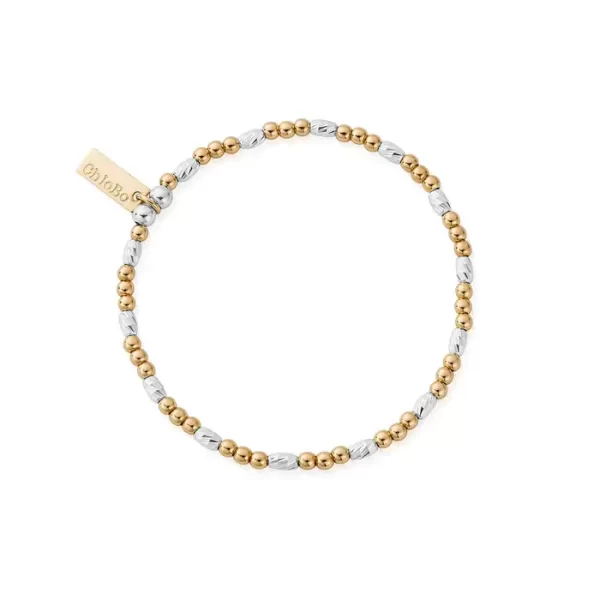 ChloBo Mixed Metal Dainty Sparkle Bracelet (MBDSP)