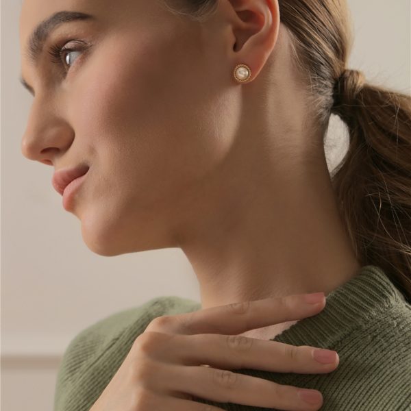 Newbridge Silverware Sappho Pearl Stud Earrings (ER2901)