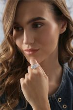 Newbridge Ring with Blue and Clear Stones (RR8822)