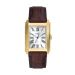 Fossil Carraway Mens Gold Brown Leather Watch (FS6011)