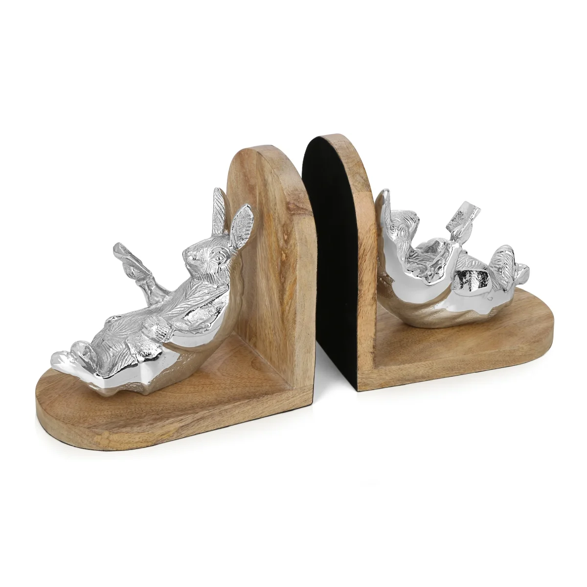 NEWBRIDGE SILVERWARE RABBIT BOOK ENDS (PK12585)