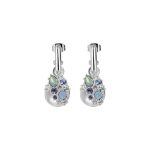 Newbridge Silverware Earrings with Blue and Clear Stones (ER8812)