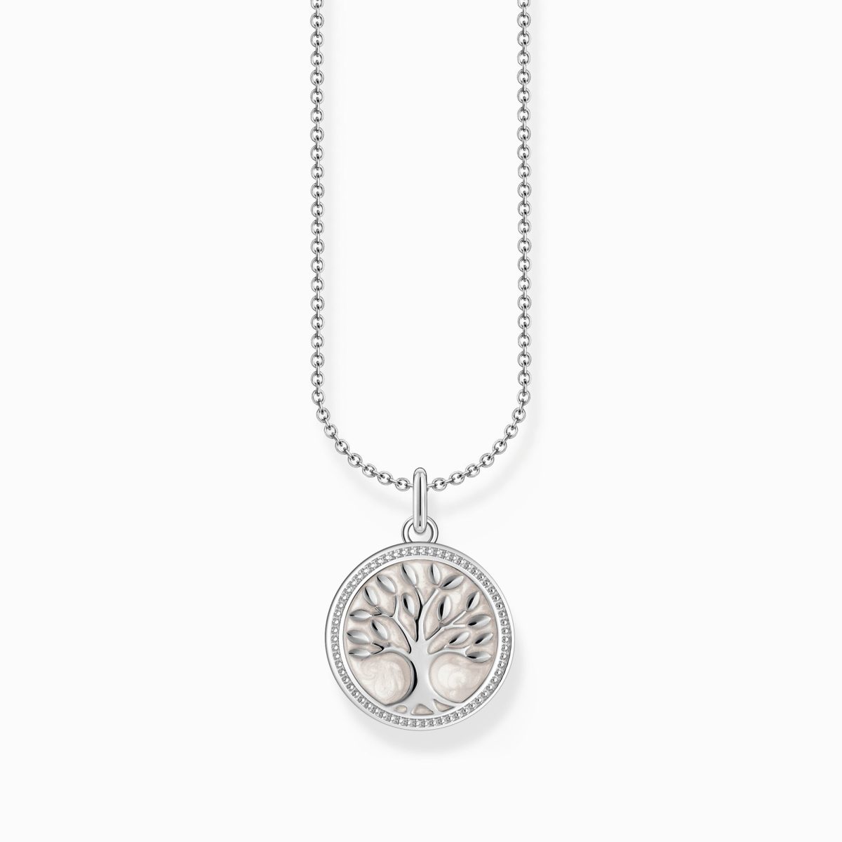 Thomas Sabo Silver necklace with tree of love pendant and cold enamel (KE2220-007-21-L45V)