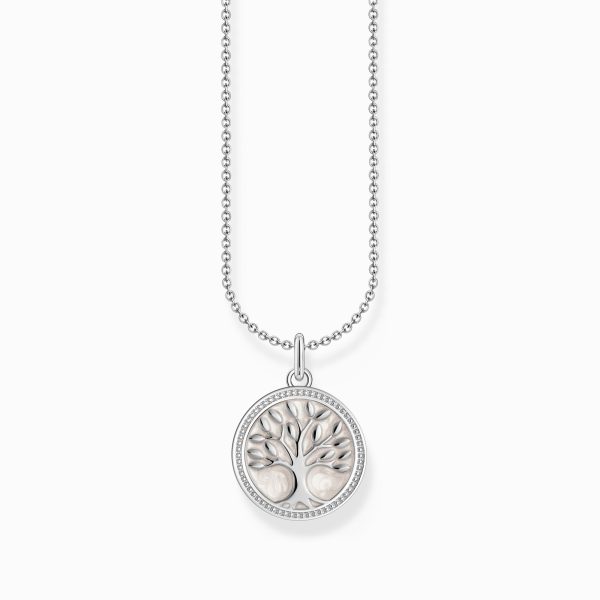 Thomas Sabo Silver necklace with tree of love pendant and cold enamel (KE2220-007-21-L45V)