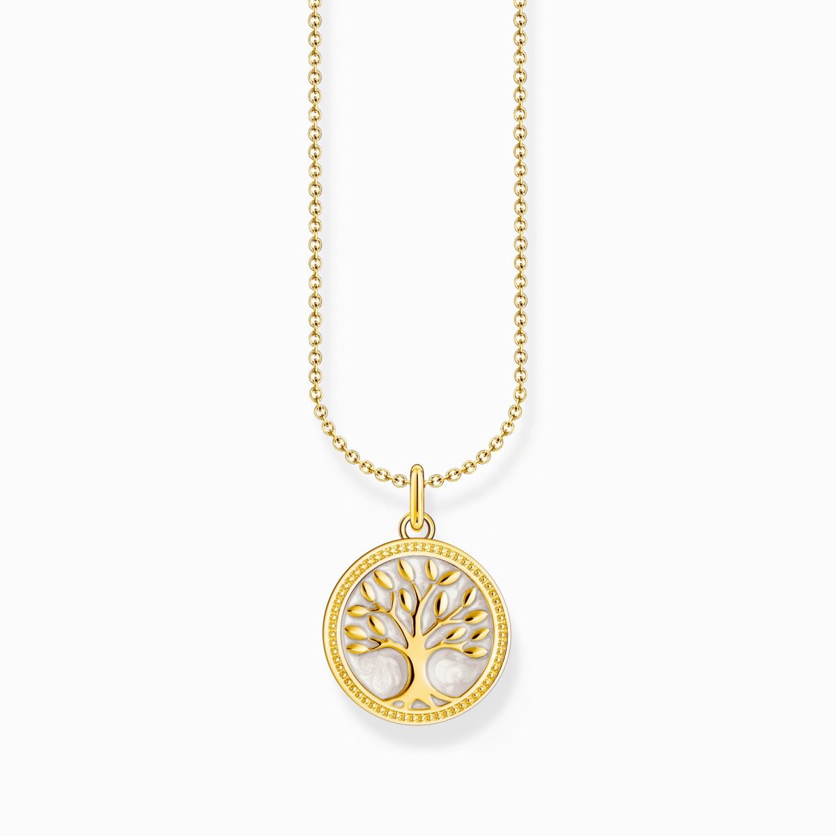 Thomas Sabo Gold-plated necklace with tree of love pendant and cold enamel (KE2220-427-39-L45V)