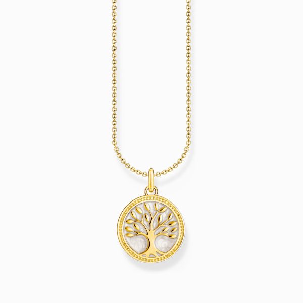 Thomas Sabo Gold-plated necklace with tree of love pendant and cold enamel (KE2220-427-39-L45V)
